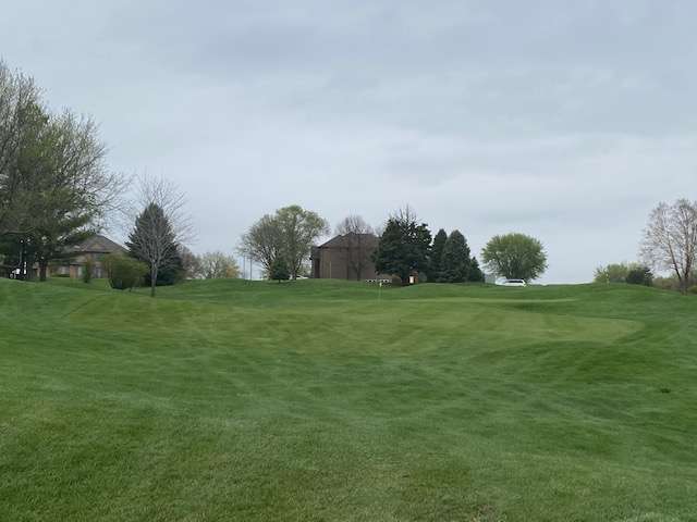 Hole 5, Wings & a Prayer, viewed from the tee box